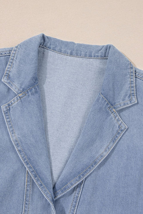 'Eowyn' Denim Mini Dress - Celes Fashion